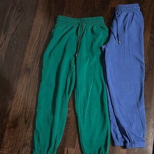 Women’s XS H&M Green and Blue Jogger Pants set